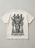 T-Shirt Streetwear "444 Angel Energy" — Creme Oversize Oversize Streetwear T-Shirt – Rückansicht | StilWerk