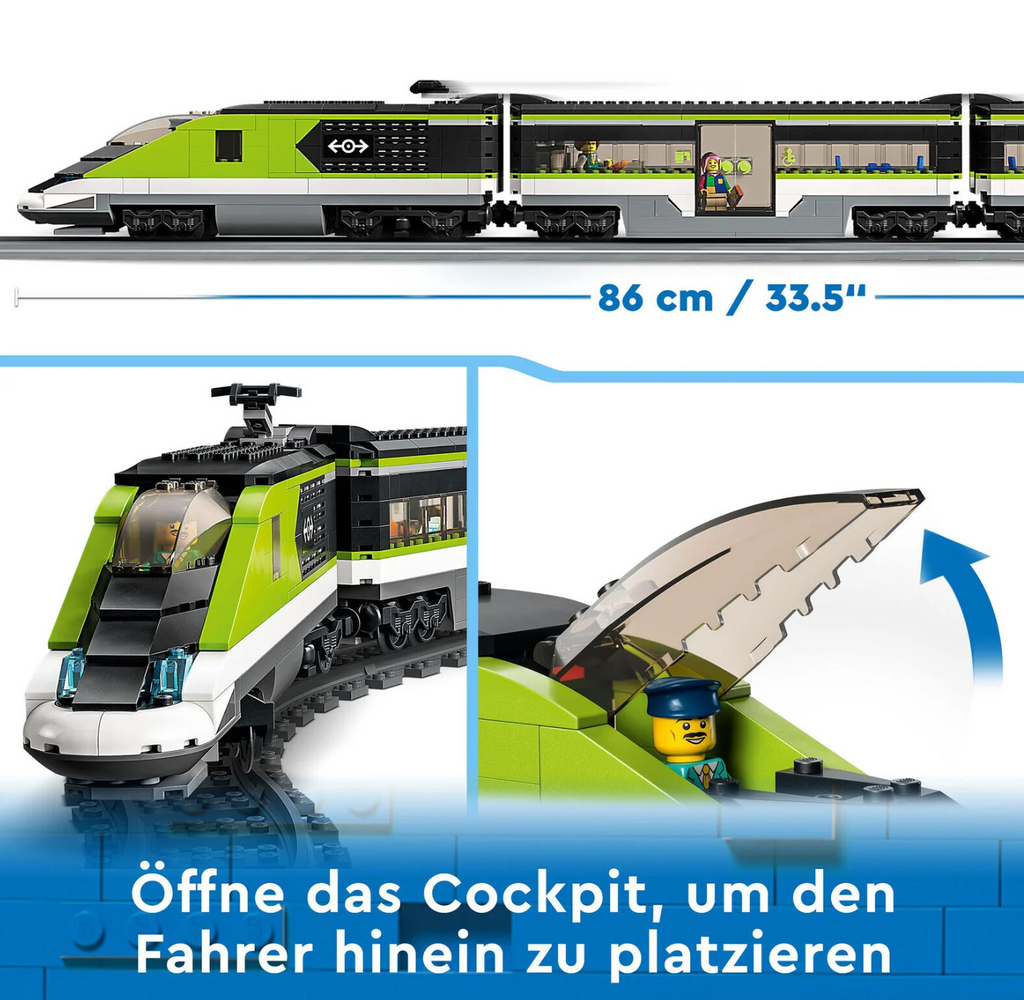 City 60337 Personen-Schnellzug Bausatz, Mehrfarbig