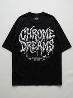 T-Shirt Streetwear "Chrome Dreams" — Schwarz Oversize Oversize Streetwear T-Shirt – Rückansicht | StilWerk