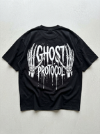T-Shirt Streetwear "Ghost Protocol" — Schwarz Oversize Oversize Streetwear T-Shirt – Rückansicht | StilWerk