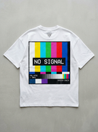 T-Shirt Streetwear "No Signal" — Weiß Oversize Oversize Streetwear T-Shirt – Rückansicht | StilWerk