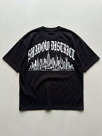 T-Shirt Streetwear "Shadow District" — Schwarz Oversize Oversize Streetwear T-Shirt – Rückansicht | StilWerk