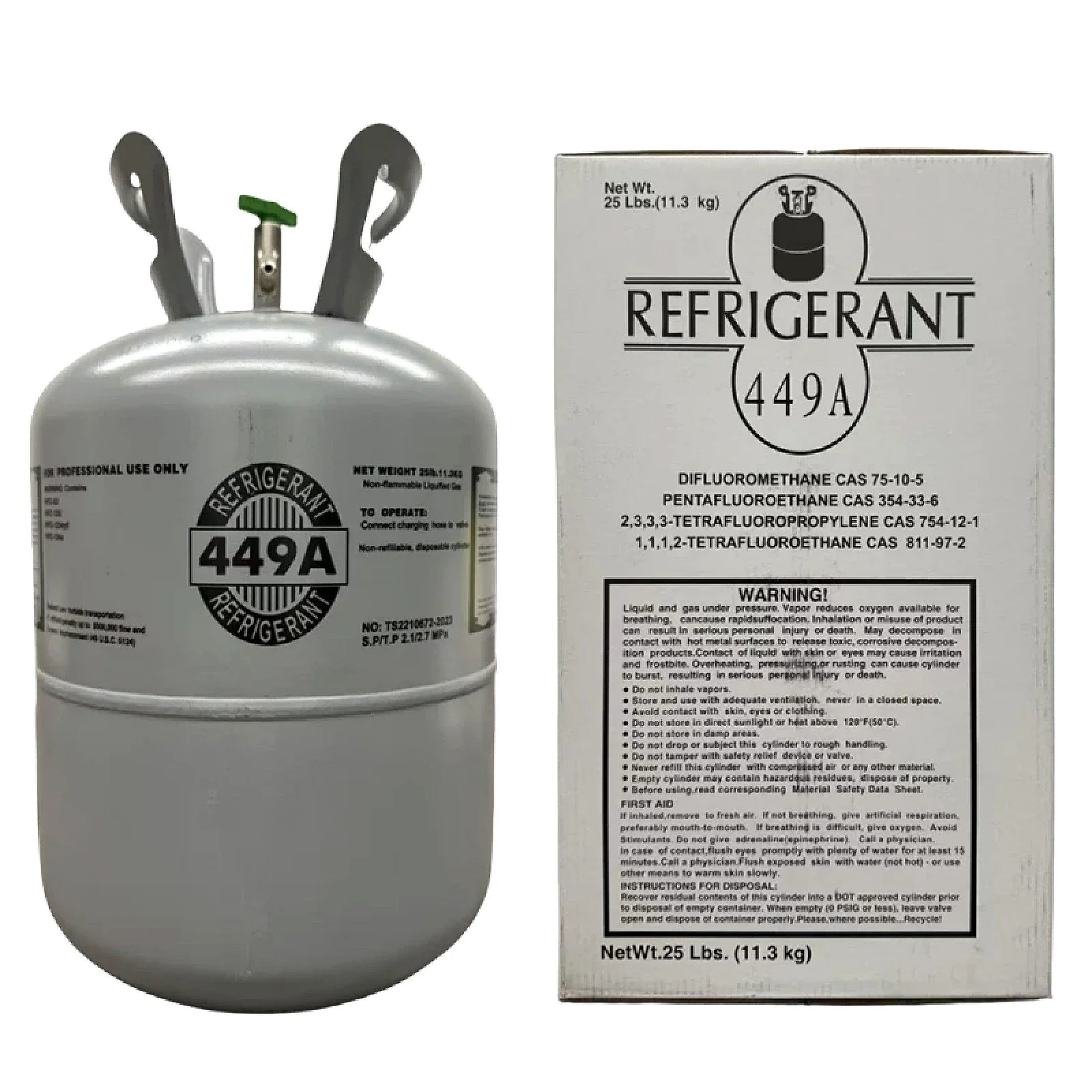 25 lb R449A HFO Gemisch Kältemittel Gaszylinder 5