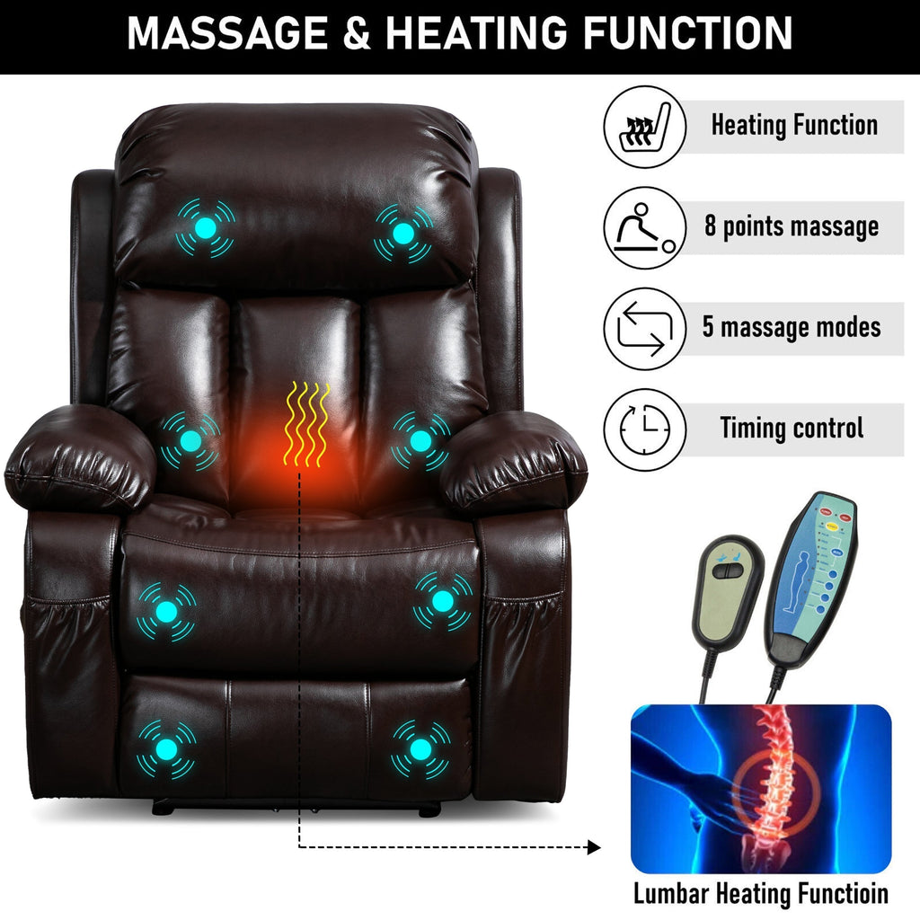 Luxuriöser atmungsaktiver Armstuhl mit Wärme und Massage. 3