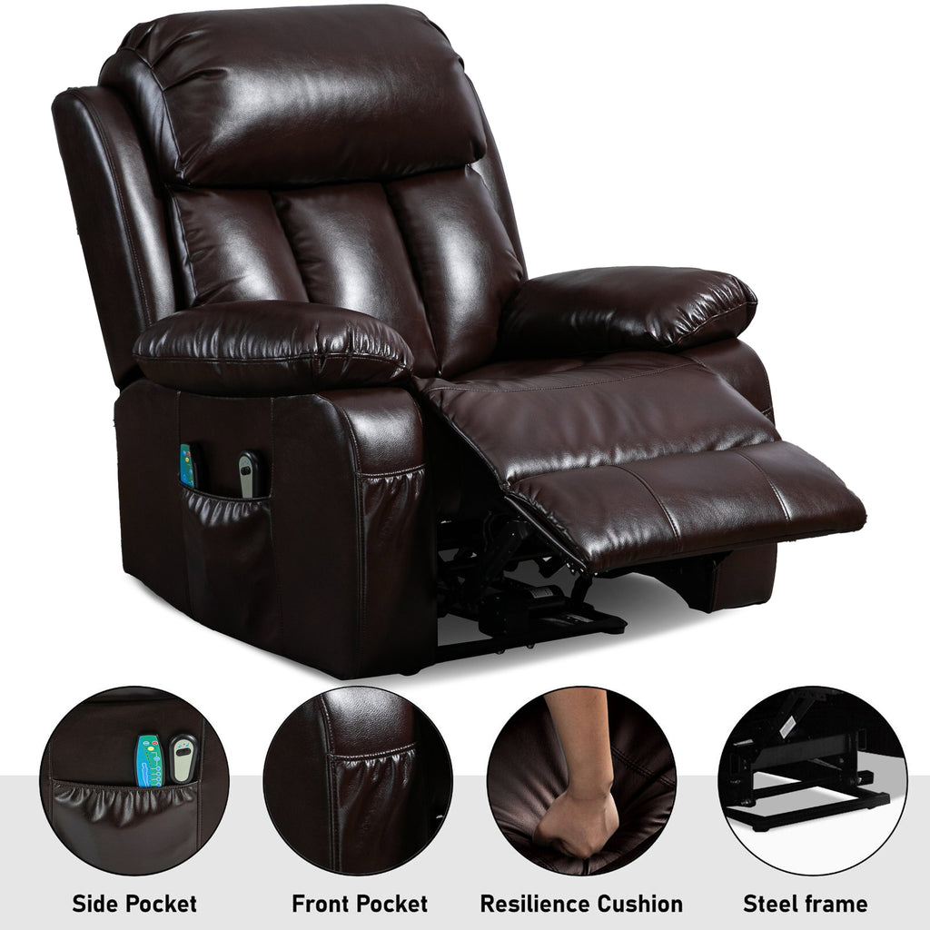 Luxuriöser atmungsaktiver Armstuhl mit Wärme und Massage. 5