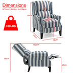 Blauer ergonomischer Recliner Armlehnenstuhl für ultimativen Komfort. 3