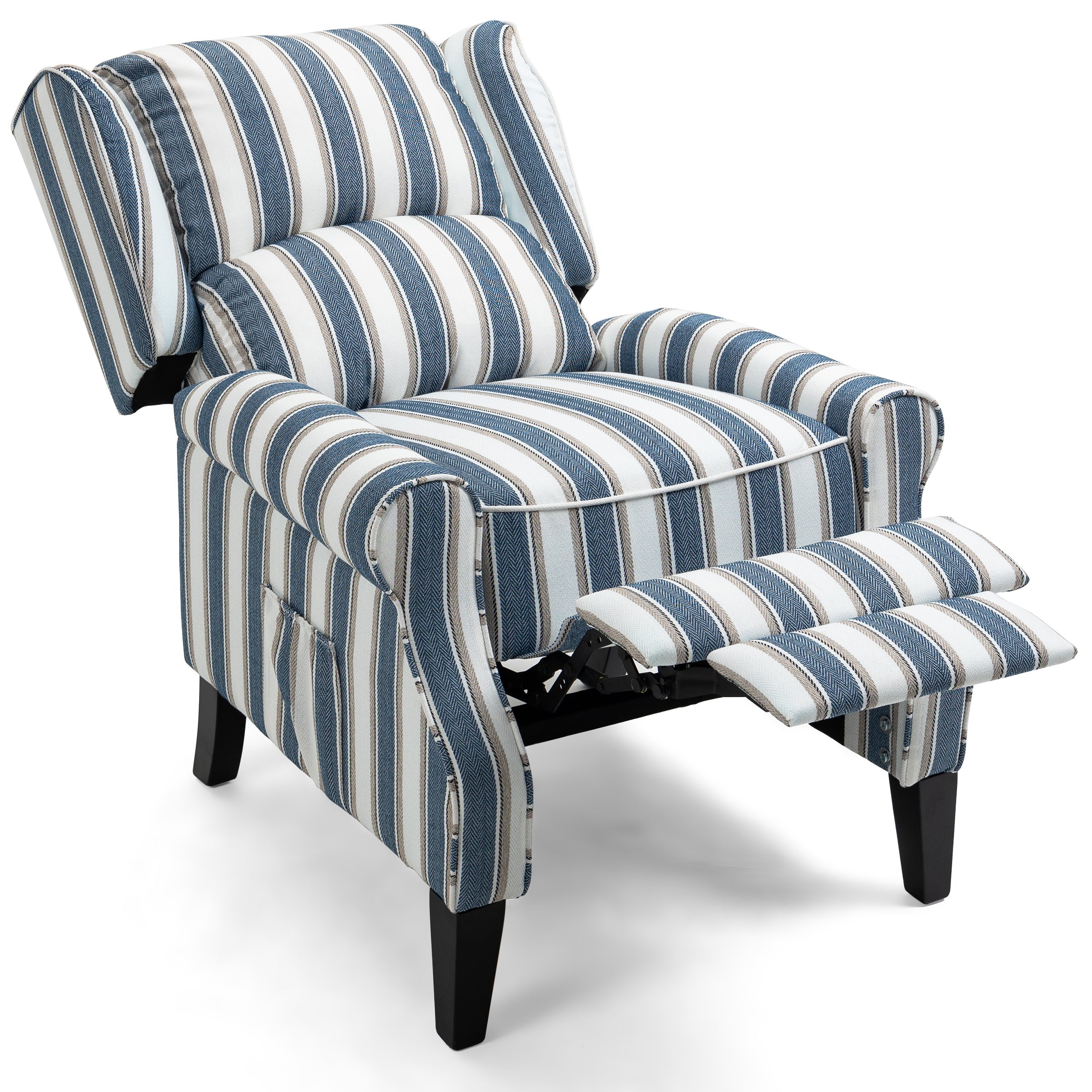 Blauer ergonomischer Recliner Armlehnenstuhl für ultimativen Komfort. 7