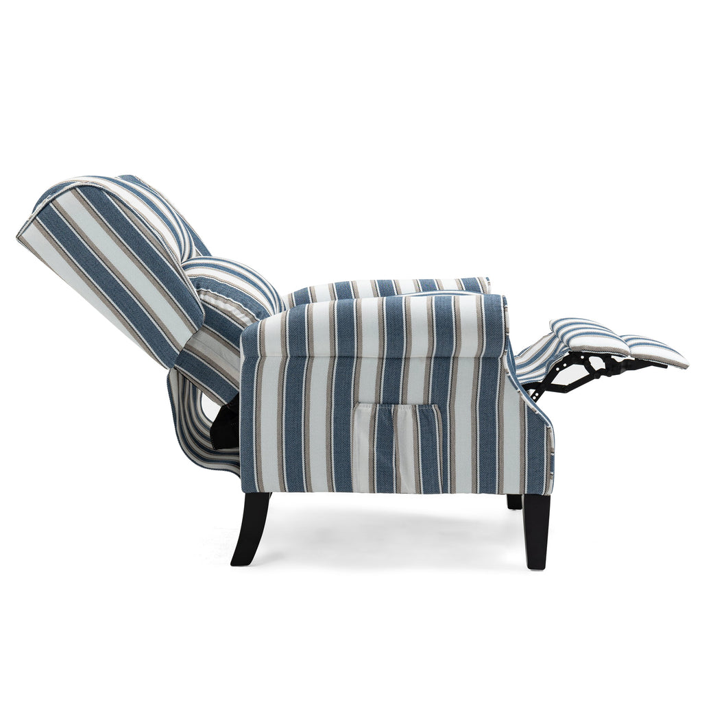 Blauer ergonomischer Recliner Armlehnenstuhl für ultimativen Komfort. 8