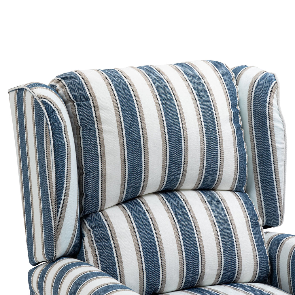 Blauer ergonomischer Recliner Armlehnenstuhl für ultimativen Komfort. 9