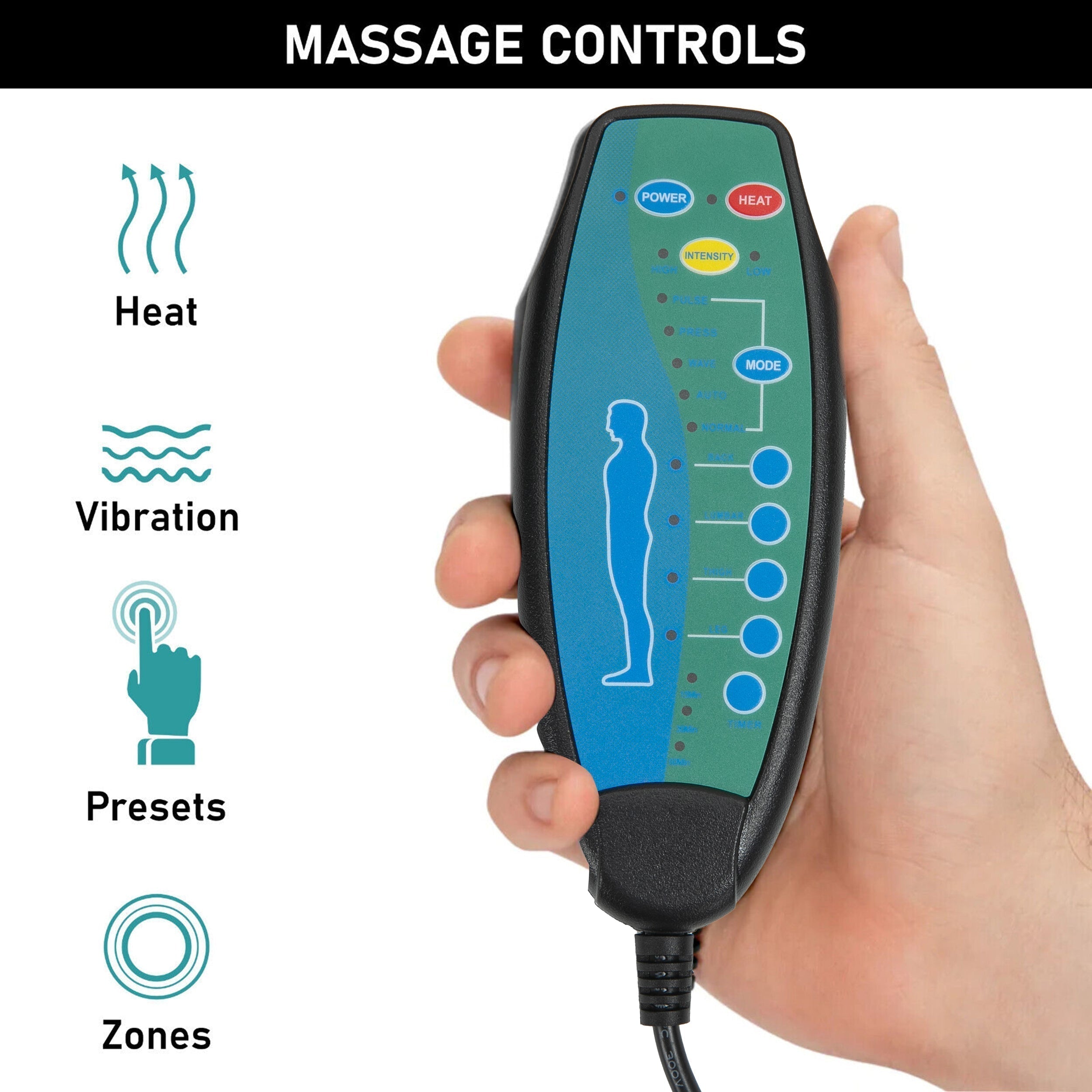 Blisswood Brauner Luftleder Sessel mit Wärme & Massage 7