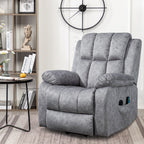 Blisswood Kamel Samt Relaxstuhl mit Massage- und Heizfunktion 3