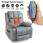 Blisswood Kamel Samt Relaxstuhl mit Massage- und Heizfunktion 4