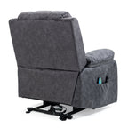 Blisswood Dunkelgrauer Samt Relaxsessel mit Massage und Heizfunktion 8
