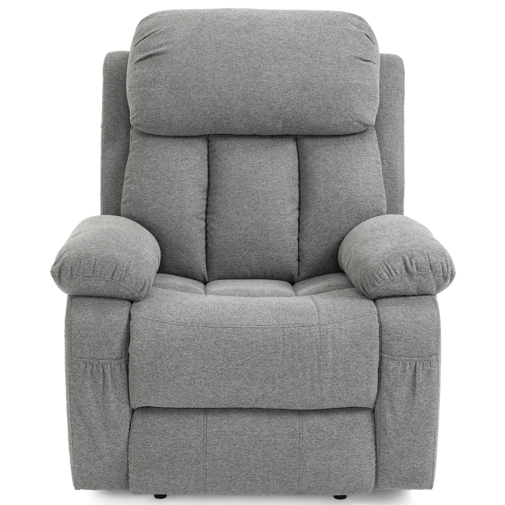 Bequemer grauer Heiz- und Massage-Stoffarmstuhl mit Lift-up 5
