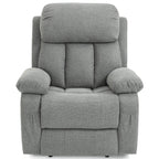 Bequemer grauer Heiz- und Massage-Stoffarmstuhl mit Lift-up 5