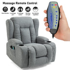 Blisswood Heizmassage Relaxsessel in atmungsaktivem Grau 3
