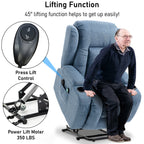 Blisswood Heizmassage Relaxsessel mit Liftfunktion in beruhigendem Blau. 5