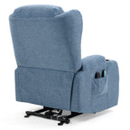 Blisswood Heizmassage Relaxsessel mit Liftfunktion in beruhigendem Blau. 7