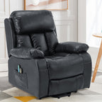 Blisswood Schwarzer Relaxsessel mit Wärme und Massage 2