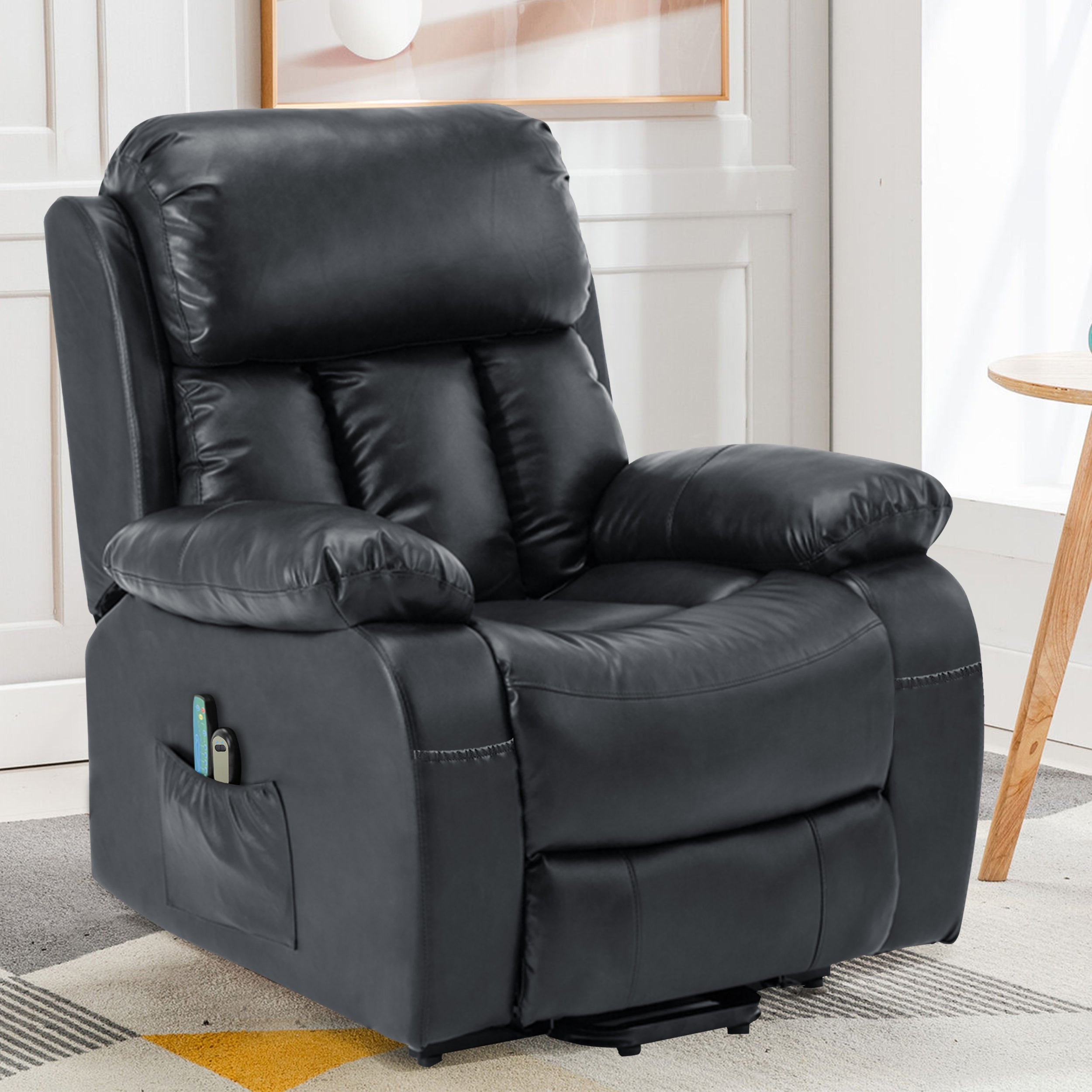 Blisswood Schwarzer Relaxsessel mit Wärme und Massage 2