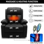 Blisswood Schwarzer Relaxsessel mit Wärme und Massage 3