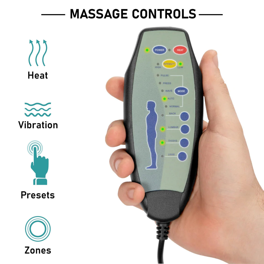 Blisswood Schwarzer Relaxsessel mit Wärme und Massage 4