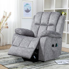 Bequemer schwer gepolsterter Samt Recliner mit Massage- und Heizfunktion 9