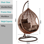 Blisswood Swing Oasis Hängesessel in Braun mit luxuriöser Polsterung 3