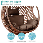 Blisswood Swing Oasis Hängesessel in Braun mit luxuriöser Polsterung 5
