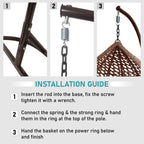 Blisswood Swing Oasis Hängesessel in Braun mit luxuriöser Polsterung 6