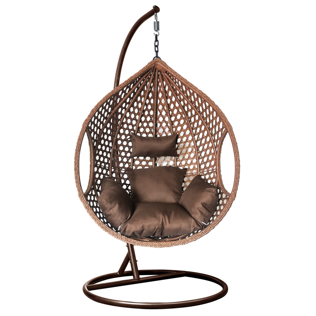 Blisswood Swing Oasis Hängesessel in Braun mit luxuriöser Polsterung 7