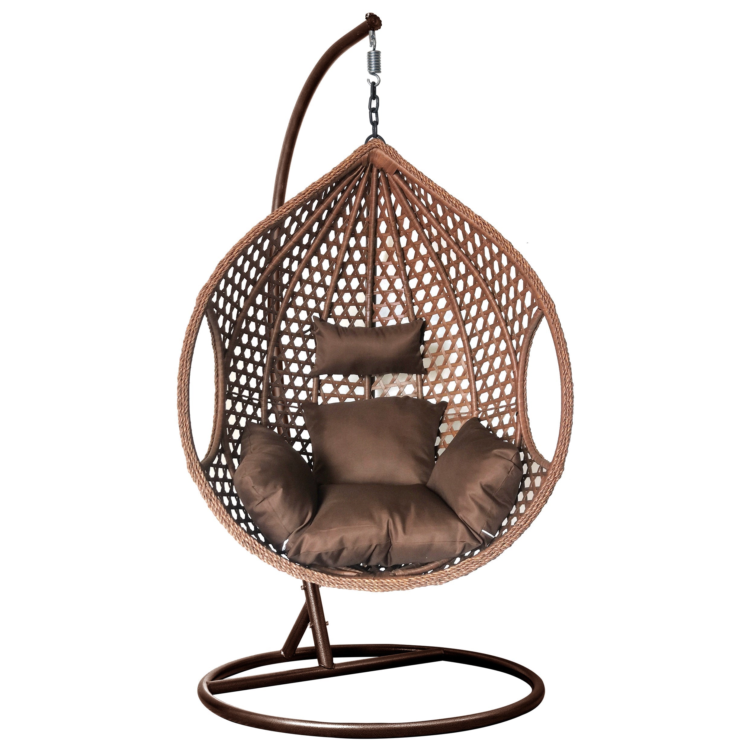 Blisswood Swing Oasis Hängesessel in Braun mit luxuriöser Polsterung 7