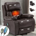 Luxuriöser brauner Relaxsessel mit Wärme- und Massagefunktion.