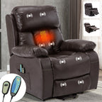 Luxuriöser brauner Relaxsessel mit Wärme- und Massagefunktion.