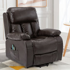 Luxuriöser brauner Relaxsessel mit Wärme- und Massagefunktion. 2