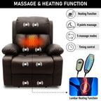 Luxuriöser brauner Relaxsessel mit Wärme- und Massagefunktion. 3