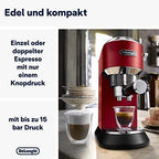 Dedica Style EC 685.R kompakte Espressomaschine in Rot 10