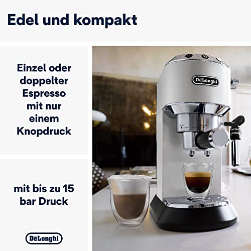 Dedica Style EC 685.W kompakte Espressomaschine in Weiß 10