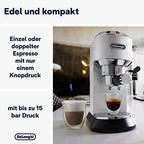 Dedica Style EC 685.W kompakte Espressomaschine in Weiß 10