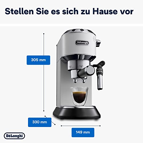 Dedica Style EC 685.W kompakte Espressomaschine in Weiß 6