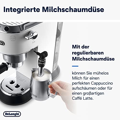 Dedica Style EC 685.W kompakte Espressomaschine in Weiß 8