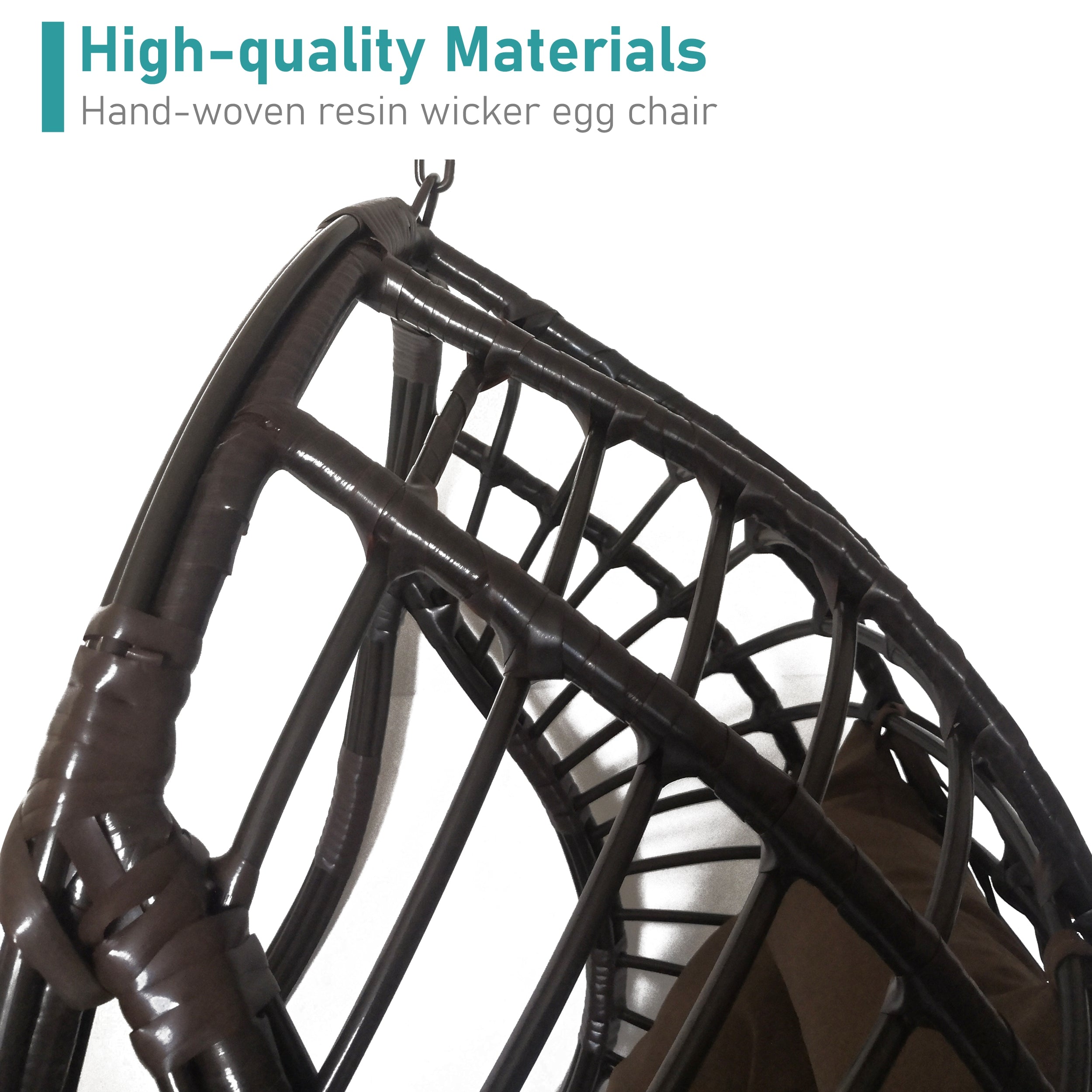 Gemütlicher Eierstuhl für Garten und Zuhause. 5