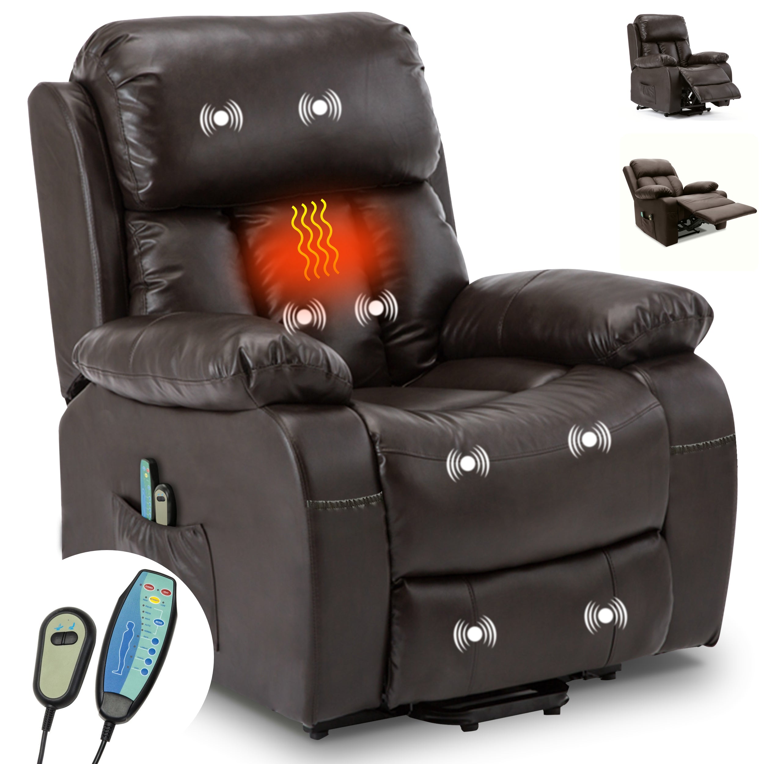 Luxuriöser Relaxsessel mit Wärme und Massage für optimalen Komfort. 2