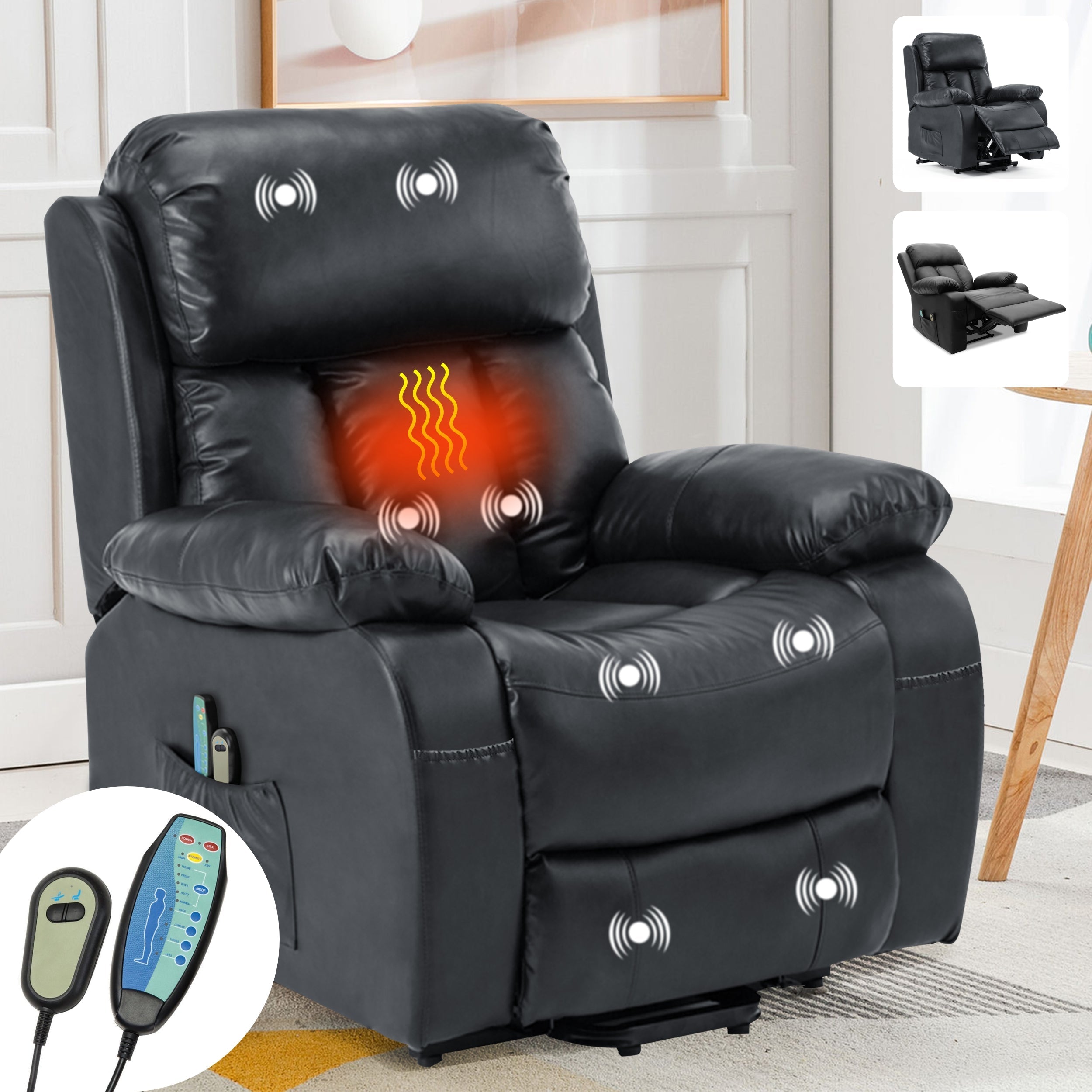 Luxuriöser Relaxsessel mit Wärme und Massage für optimalen Komfort. 3