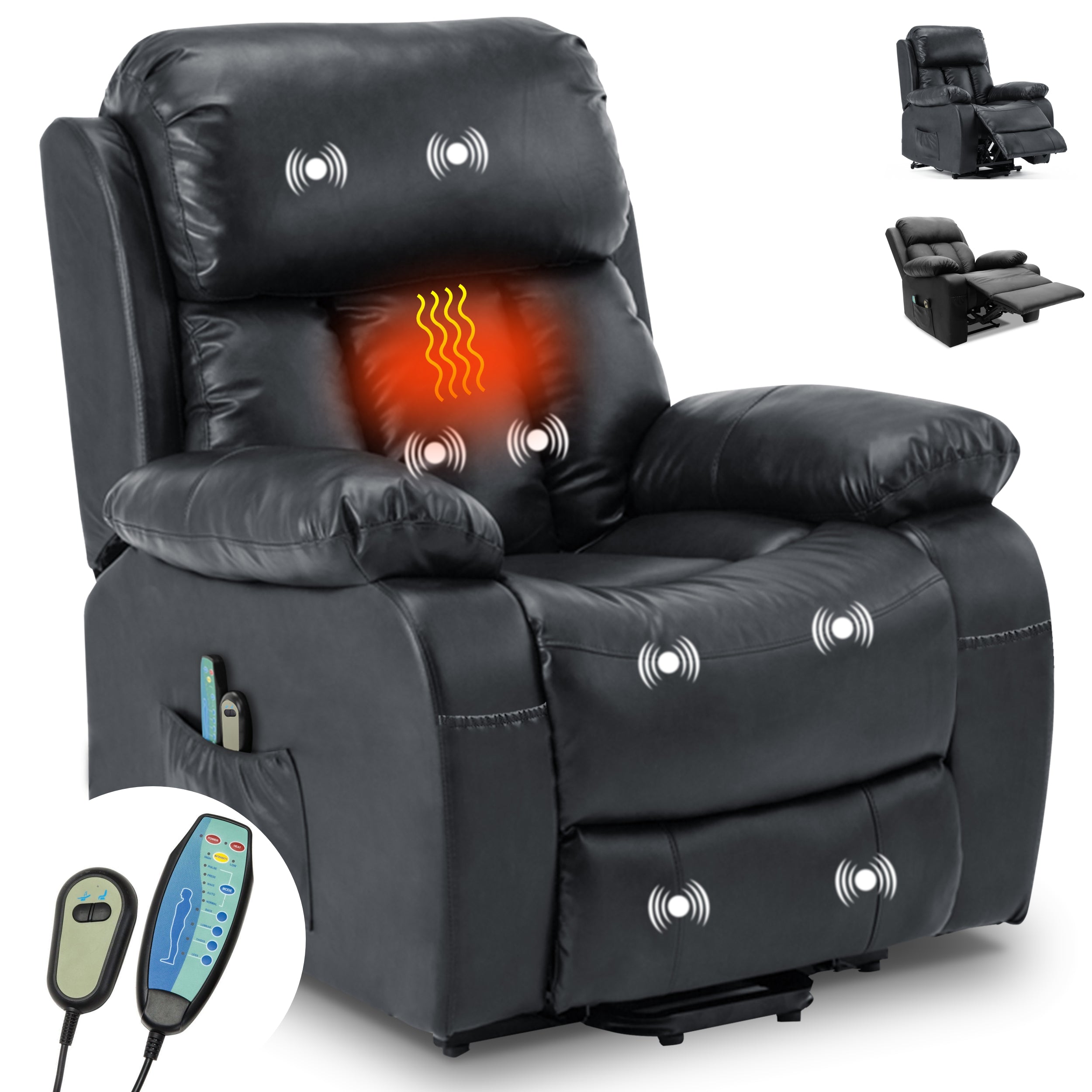 Luxuriöser Relaxsessel mit Wärme und Massage für optimalen Komfort. 4