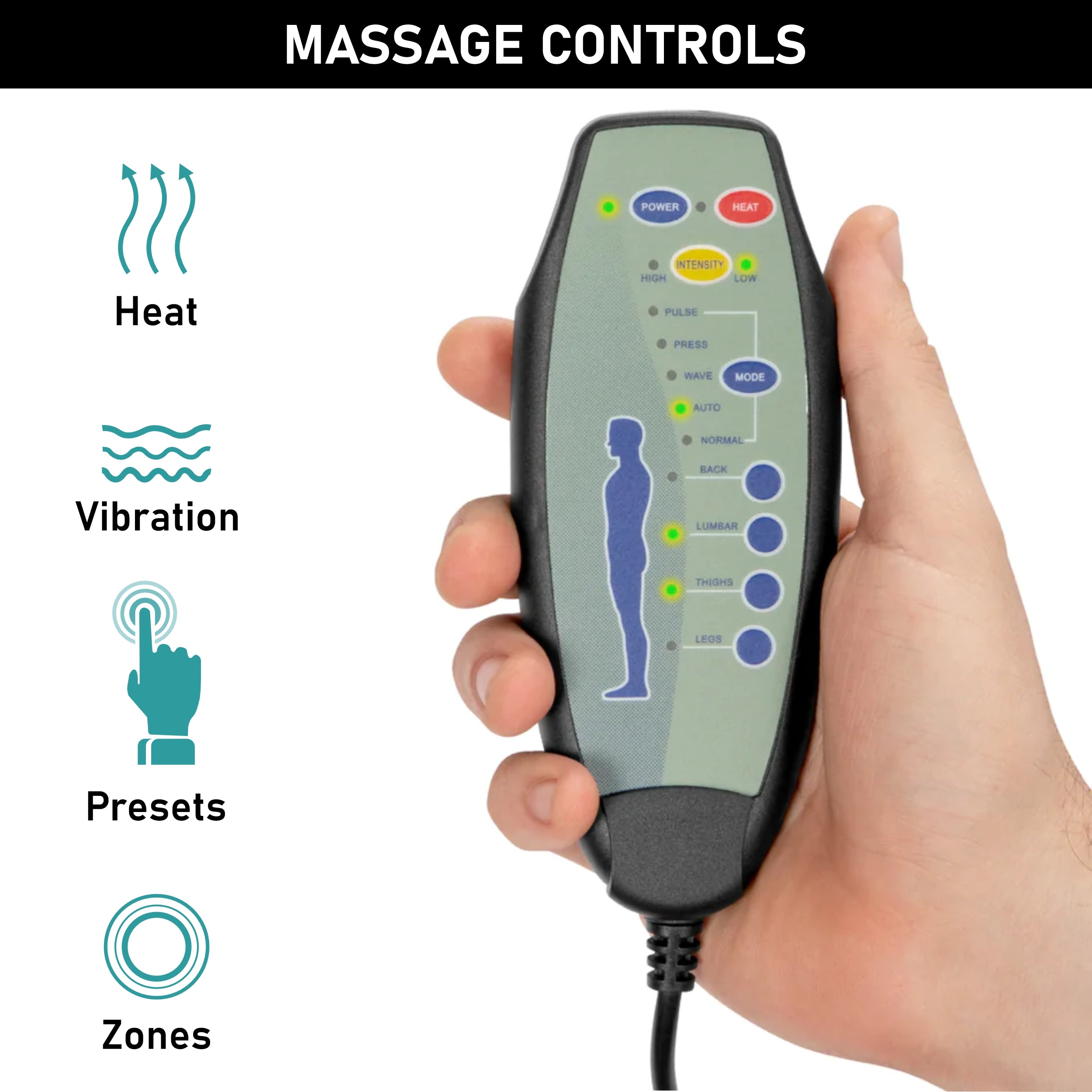 Luxuriöser Relaxsessel mit Wärme und Massage für optimalen Komfort. 9