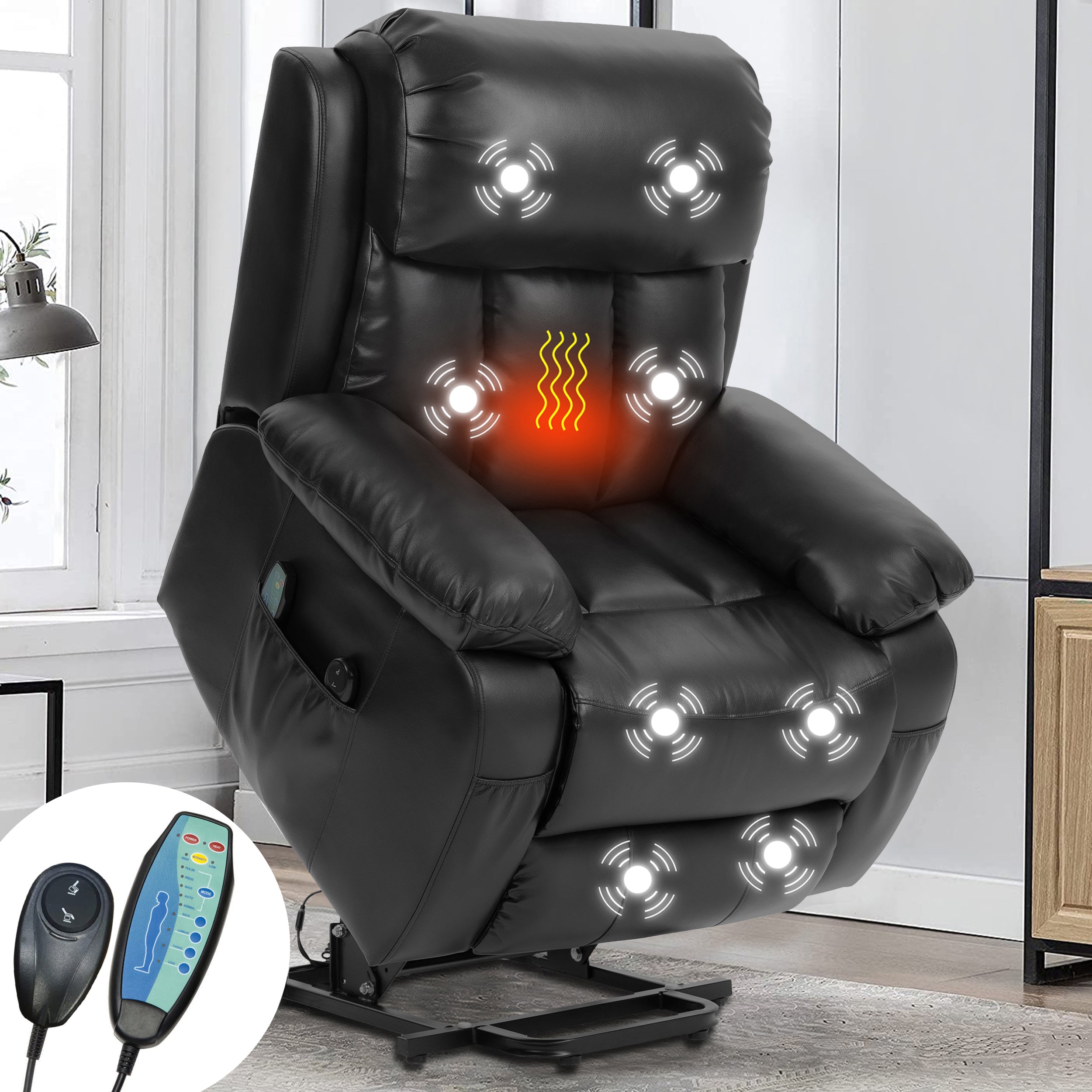 Entspannender Massage-Sessel mit Lift-Funktion für ultimativen Komfort.