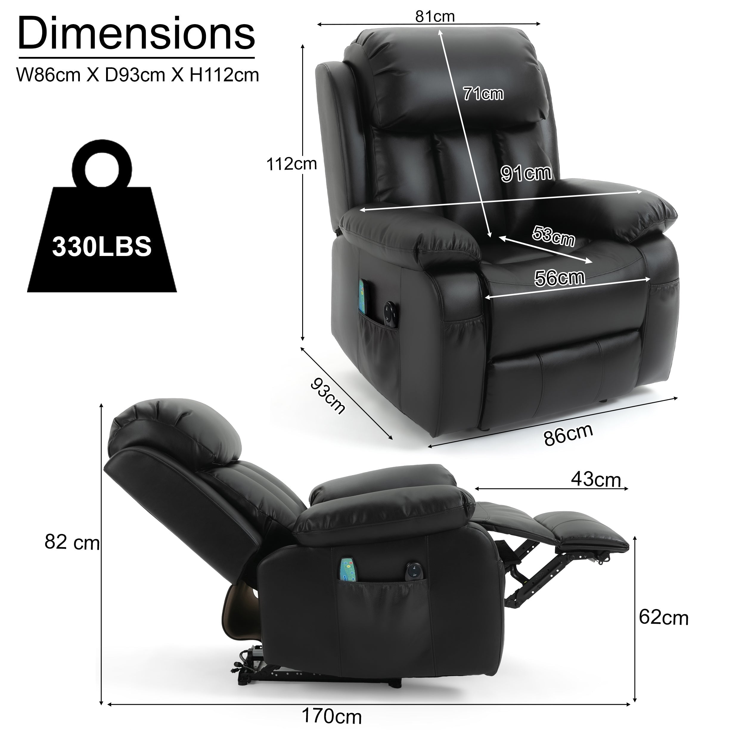 Entspannender Massage-Sessel mit Lift-Funktion für ultimativen Komfort. 6