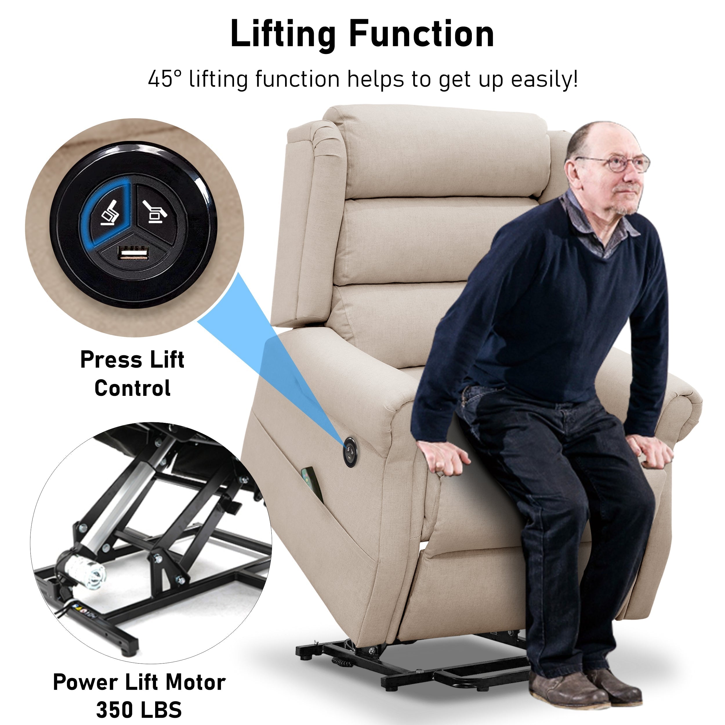 Heated Massage Recliner Sessel mit Komfort 3