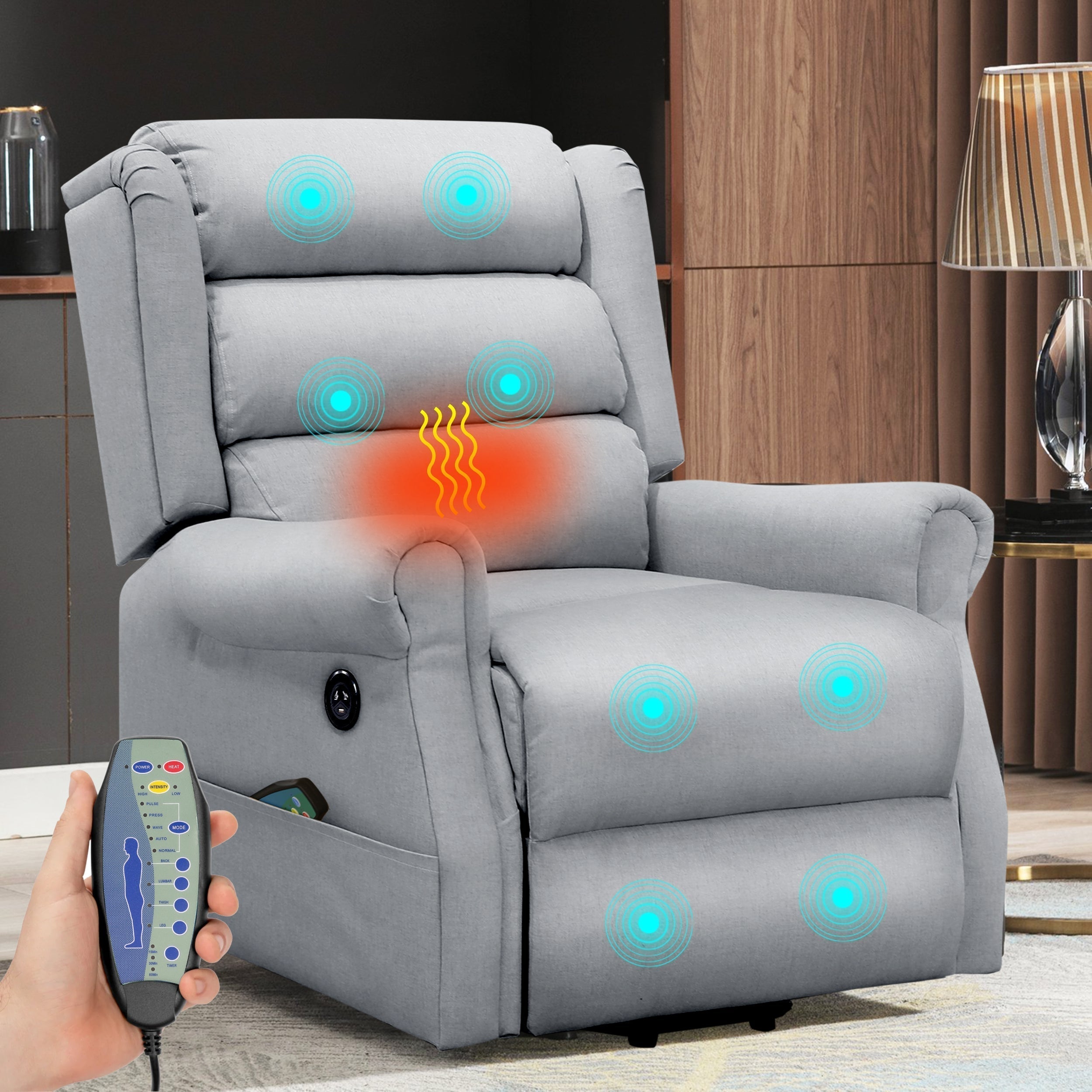 Heated Massage Recliner Sessel mit Komfort 9